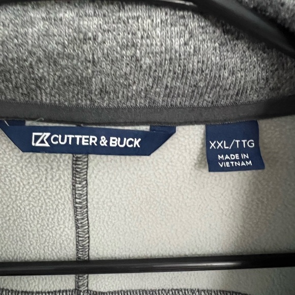 Cutter & Buck Gray 1/4 Zip Up Sweater sz XXL - Picture 5 of 8